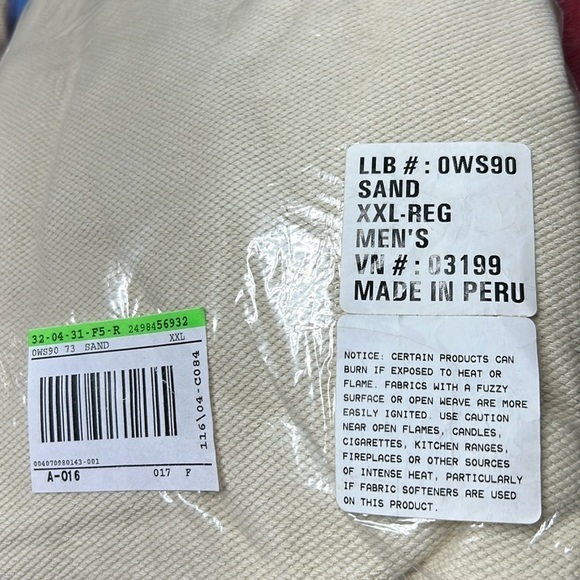 LLBean pullovers long sleeve size XXL- reg mens made in Peru round neck NWT - Picture 6 of 13